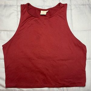 Burnt Red Crop Top